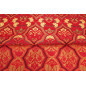 Upholstery Fabric, Turkish Fabric By the Meter, By the Yard, Red Carnation Pattern Jacquard Chenille Upholstery Fabric