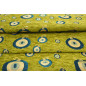 Upholstery Fabric, Turkish Fabric By The Meter, By The Yard,Pistachio Green Evil Eye Pattern Jacquard Chenille Upholstery Fabric