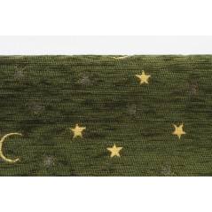 Upholstery Fabric, Turkish Fabric By the Meter, By the Yard, Moss Green Arabian Night Pattern Jacquard Upholstery Fabric