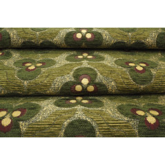 Upholstery Jacquard Fabric,Turkish Fabric By the Yard, Moss Green Tiger Eye Pattern Chenille Upholstery Fabric