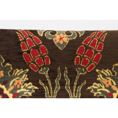 Upholstery Fabric, Turkish Fabric By the Meter, By the Yard, Brown Tulip Pattern Jacquard Chenille Upholstery Fabric