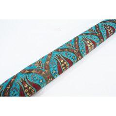 Turkish Upholstery Fabric,Turkish Fabric By the Meter, By the Yard, Turquoise Blue Tulip Pattern Upholstery Fabric