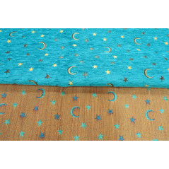 Turkish Upholstery Fabric,Turkish Fabric By the Meter, By the Yard, Turquoise Blue Arabian Night Pattern Upholstery Fabric