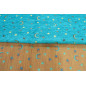 Upholstery Fabric,Turkish Fabric By the Meter, By the Yard, Turquoise Blue Arabian Night Pattern Upholstery Fabric