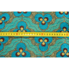 Turkish Upholstery Fabric,Turkish Fabric By the Meter, By the Yard, Turquoise Blue Tiger Eye Pattern Jacquard Chenille Upholster