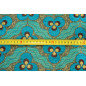 Upholstery Fabric,Turkish Fabric By the Meter, By the Yard, Turquoise Blue Tiger Eye Pattern Jacquard Upholstery Fabric