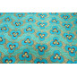 Upholstery Fabric,Turkish Fabric By the Meter, By the Yard, Turquoise Blue Tiger Eye Pattern Jacquard Upholstery Fabric