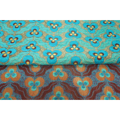 Turkish Upholstery Fabric,Turkish Fabric By the Meter, By the Yard, Turquoise Blue Tiger Eye Pattern Jacquard Chenille Upholster