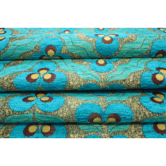 Turkish Upholstery Fabric,Turkish Fabric By the Meter, By the Yard, Turquoise Blue Tiger Eye Pattern Jacquard Chenille Upholster