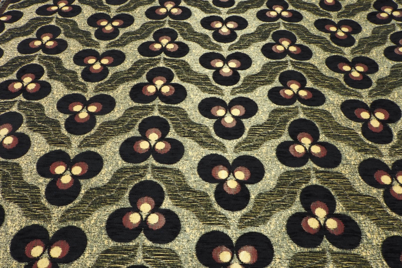 Upholstery Fabric,Turkish Fabric By The Meter, By The Yard, Black Tiger Eye Pattern Jacquard Chenille Upholstery Fabric