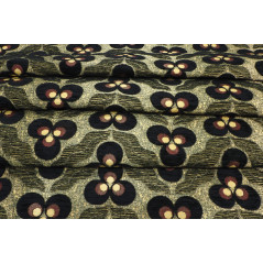 Turkish Upholstery Fabric,Turkish Fabric By the Yards, Black Tiger Eye Pattern Jacquard Chenille Upholstery Fabric