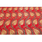 Upholstery Fabric, Turkish Fabric By the Meter, By the Yard, Red Tulip Pattern Chenille Upholstery Fabric