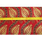 Upholstery Fabric, Turkish Fabric By the Meter, By the Yard, Red Tulip Pattern Chenille Upholstery Fabric