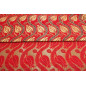 Upholstery Fabric, Turkish Fabric By the Meter, By the Yard, Red Tulip Pattern Chenille Upholstery Fabric