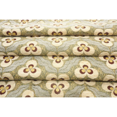 Turkish Upholstery Fabric, Turkish Fabric By the Meter, By the Yard, Beige Tiger Eye Pattern Chenille Upholstery Fabric