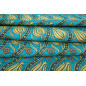 Upholstery Fabric,Turkish Fabric By the Meter, By the Yard, Turquoise Blue Tulip Pattern Chenille Upholstery Fabric