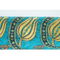 Upholstery Fabric,Turkish Fabric By the Meter, By the Yard, Turquoise Blue Tulip Pattern Chenille Upholstery Fabric