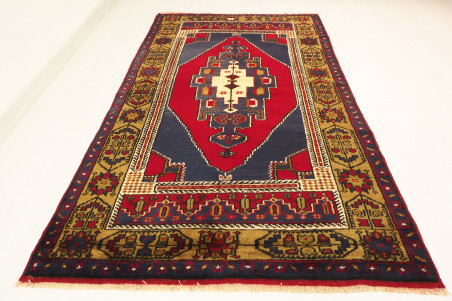 Turkish Carpet Rug, 6'31x3'37 ,Turkish Vintage Hand Knotted Wool Area rug Carpet