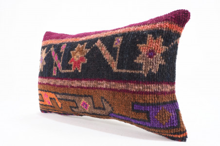 Carpet Pillow, ID 650, Carpet Rug Pillow 12x20, Turkish Rug Pillow, Handmade Pillow, Boho Pillow, Vintage Pillow, Rug Pillow