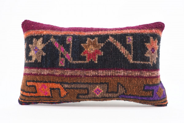 Carpet Pillow, ID 650, Carpet Rug Pillow 12x20, Turkish Rug Pillow, Handmade Pillow, Boho Pillow, Vintage Pillow, Rug Pillow