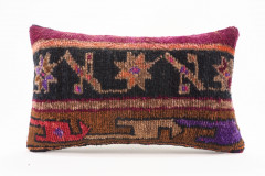 Carpet Pillow,  turkish rug pillow 12x20,carpet pillow,handmade pillow,boho pillow,vintage pillow, old pillow