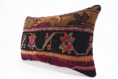 Carpet Pillow,  turkish rug pillow 12x20,carpet pillow,handmade pillow,boho pillow,vintage pillow, old pillow