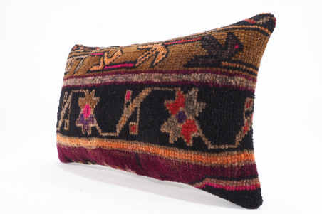 Carpet Pillow,  turkish rug pillow 12x20,carpet pillow,handmade pillow,boho pillow,vintage pillow, old pillow