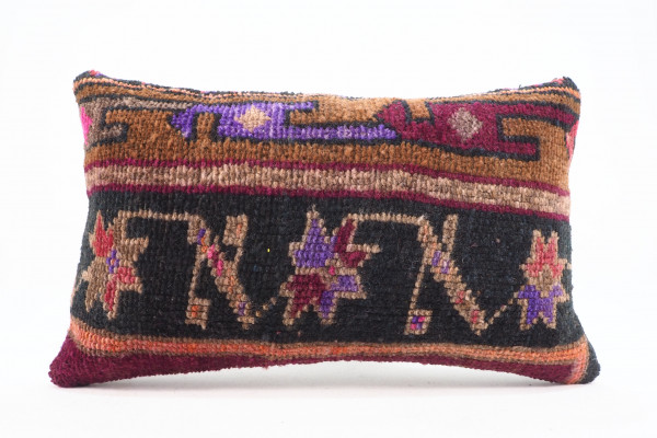 Carpet Pillow, ID 658, Carpet Rug Pillow 12x20, Turkish Rug Pillow, Handmade Pillow, Boho Pillow, Vintage Pillow, Rug Pillow