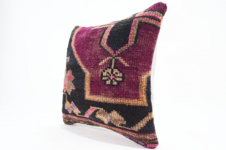 Carpet Pillow, ID 662, Carpet Rug Pillow 16x16, Turkish Rug Pillow, Handmade Pillow, Boho Pillow, Vintage Pillow, Rug Pillow