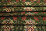 Upholstery Fabric, Turkish Fabric By the Meter, By the Yard, Moss Green Tulip Pattern Jacquard Chenille