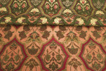 Upholstery Fabric, Turkish Fabric By the Meter, By the Yard,Moss Green Carnation Pattern Jacquard Chenille Upholstery Fabric