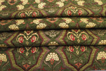 Upholstery Fabric, Turkish Fabric By the Meter, By the Yard,Moss Green Carnation Pattern Jacquard Chenille Upholstery Fabric