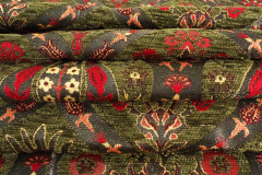 Upholstery Fabric, Turkish Upholstery Fabric, Turkish Fabric By the Meter, By the Yard, Moss Green Tulip Pattern Jacquard Chenil