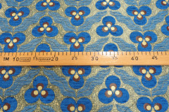 Turkish Upholstery Fabric,Turkish Fabric By the Yards, Navy Blue Tiger Eye Pattern Jacquard Chenille Upholstery Fabric