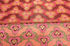 Turkish Upholstery Fabric,Turkish Fabric By the Yards, Pale Pink Tiger Eye Pattern Jacquard Chenille Upholstery Fabric