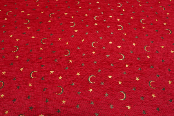 Upholstery Fabric,Turkish Fabric By the Meter, By the Yard, Red Arabian Night Pattern Upholstery Fabric