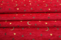 Turkish Upholstery Fabric,Turkish Fabric By the Meter, By the Yard, Red Arabian Night Pattern Upholstery Fabric