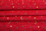 Upholstery Fabric,Turkish Fabric By the Meter, By the Yard, Red Arabian Night Pattern Upholstery Fabric