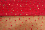 Upholstery Fabric,Turkish Fabric By the Meter, By the Yard, Red Arabian Night Pattern Upholstery Fabric