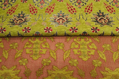 Upholstery Fabric, Turkish Fabric By the Meter, By the Yard, Green Tulip Pattern Jacquard Chenille