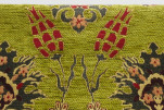 Upholstery Fabric, Turkish Fabric By the Meter, By the Yard, Green Tulip Pattern Jacquard Chenille