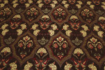 Upholstery Fabric, Turkish Fabric By the Meter, By the Yard, Brown Carnation Pattern Jacquard Chenille