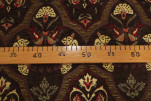 Upholstery Fabric, Turkish Fabric By the Meter, By the Yard, Brown Carnation Pattern Jacquard Chenille