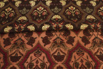 Upholstery Fabric, Turkish Fabric By the Meter, By the Yard, Brown Carnation Pattern Jacquard Chenille