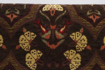 Upholstery Fabric, Turkish Fabric By the Meter, By the Yard, Brown Carnation Pattern Jacquard Chenille