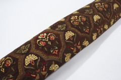 Upholstery Fabric, Turkish Fabric By the Meter, By the Yard, Brown Carnation Pattern Jacquard Chenille