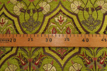 Upholstery Fabric, Turkish Fabric By the Meter, By the Yard, Green Carnation Pattern Jacquard Chenille