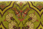 Upholstery Fabric, Turkish Fabric By the Meter, By the Yard, Green Carnation Pattern Jacquard Chenille