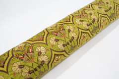 Upholstery Fabric, Turkish Fabric By the Meter, By the Yard, Green Carnation Pattern Jacquard Chenille