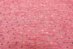 Upholstery Fabric, Turkish Fabric By the Meter, By the Yard, Pale Pink Arabian Night Pattern Jacquard Chenille